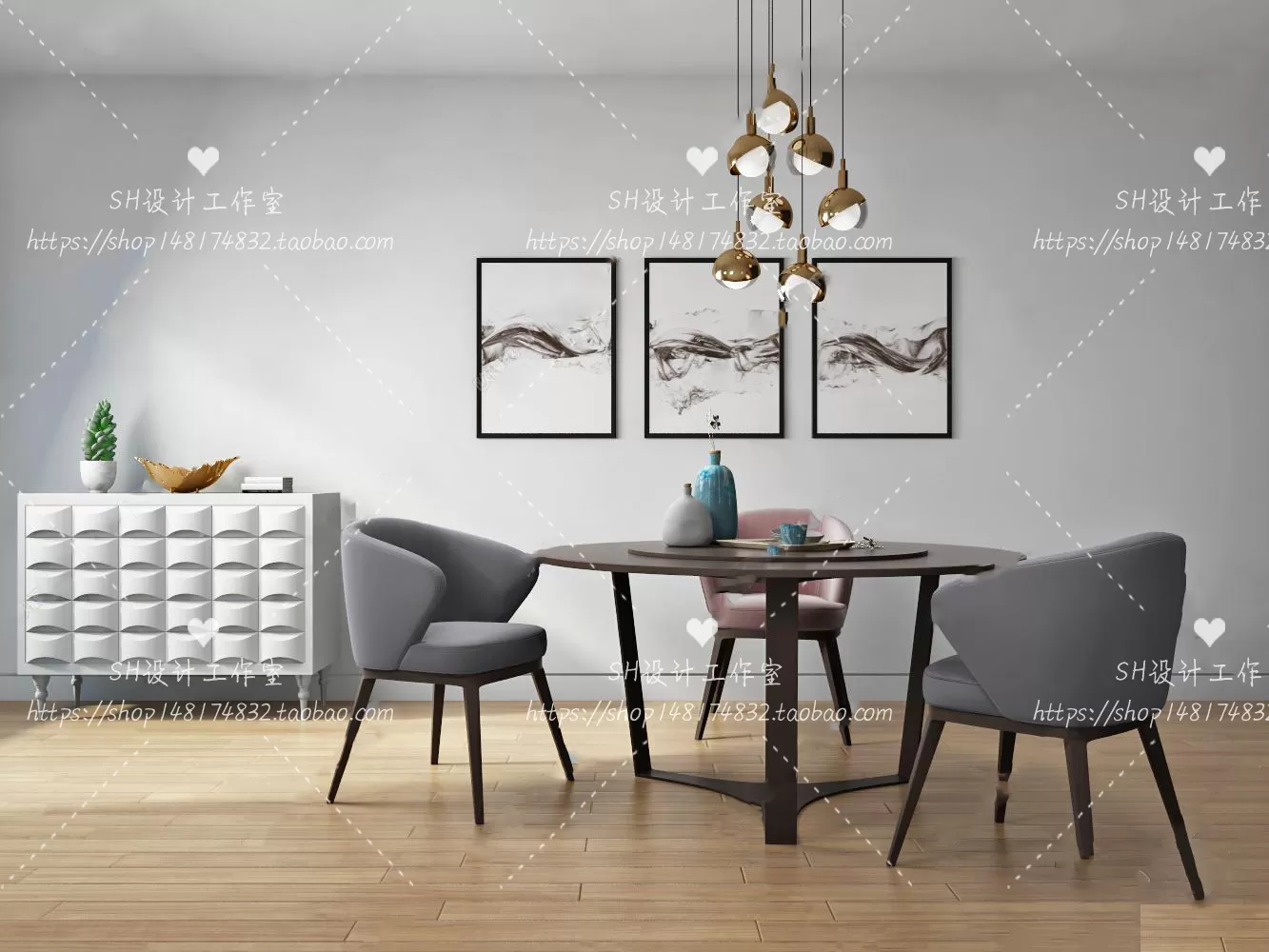 Table And Chairs – 3D Models – 0826