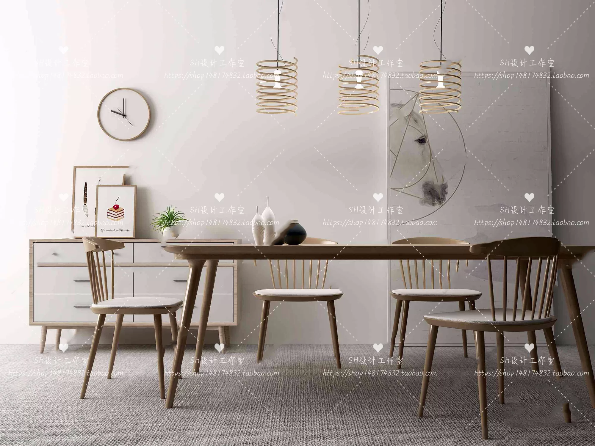 Table And Chairs – 3D Models – 0831