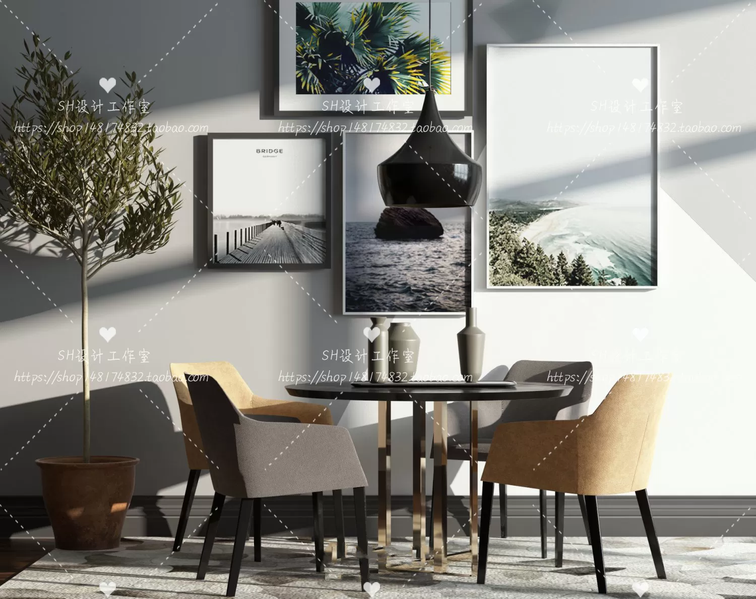 Table And Chairs – 3D Models – 0832