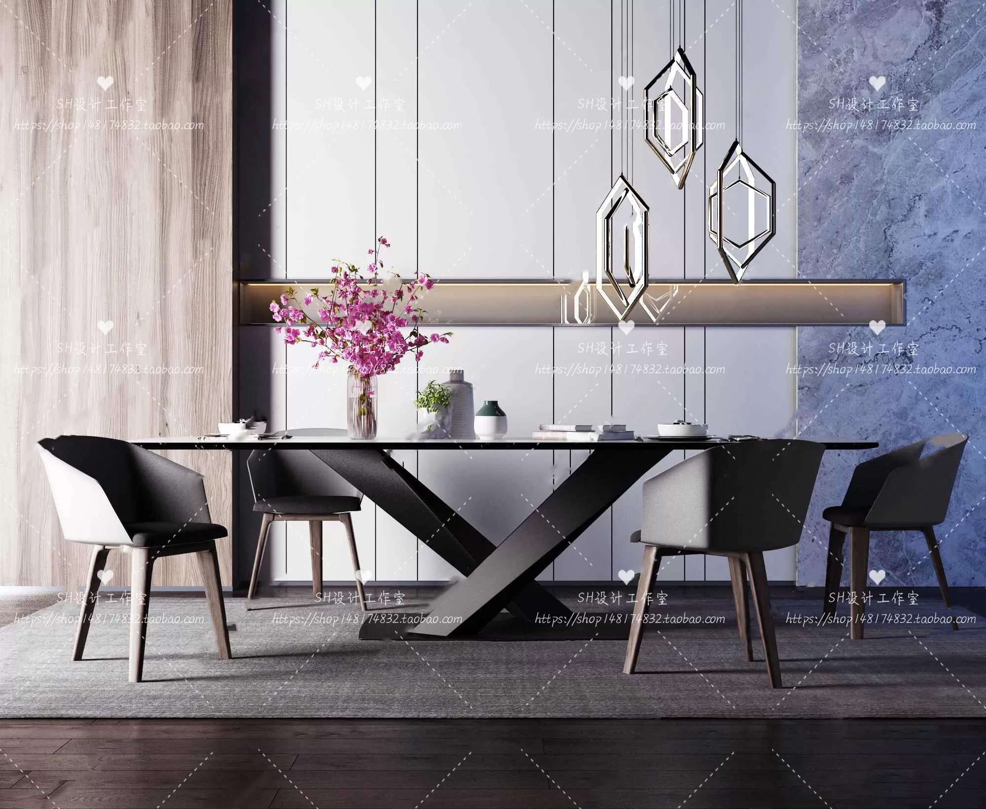 Table And Chairs – 3D Models – 0838