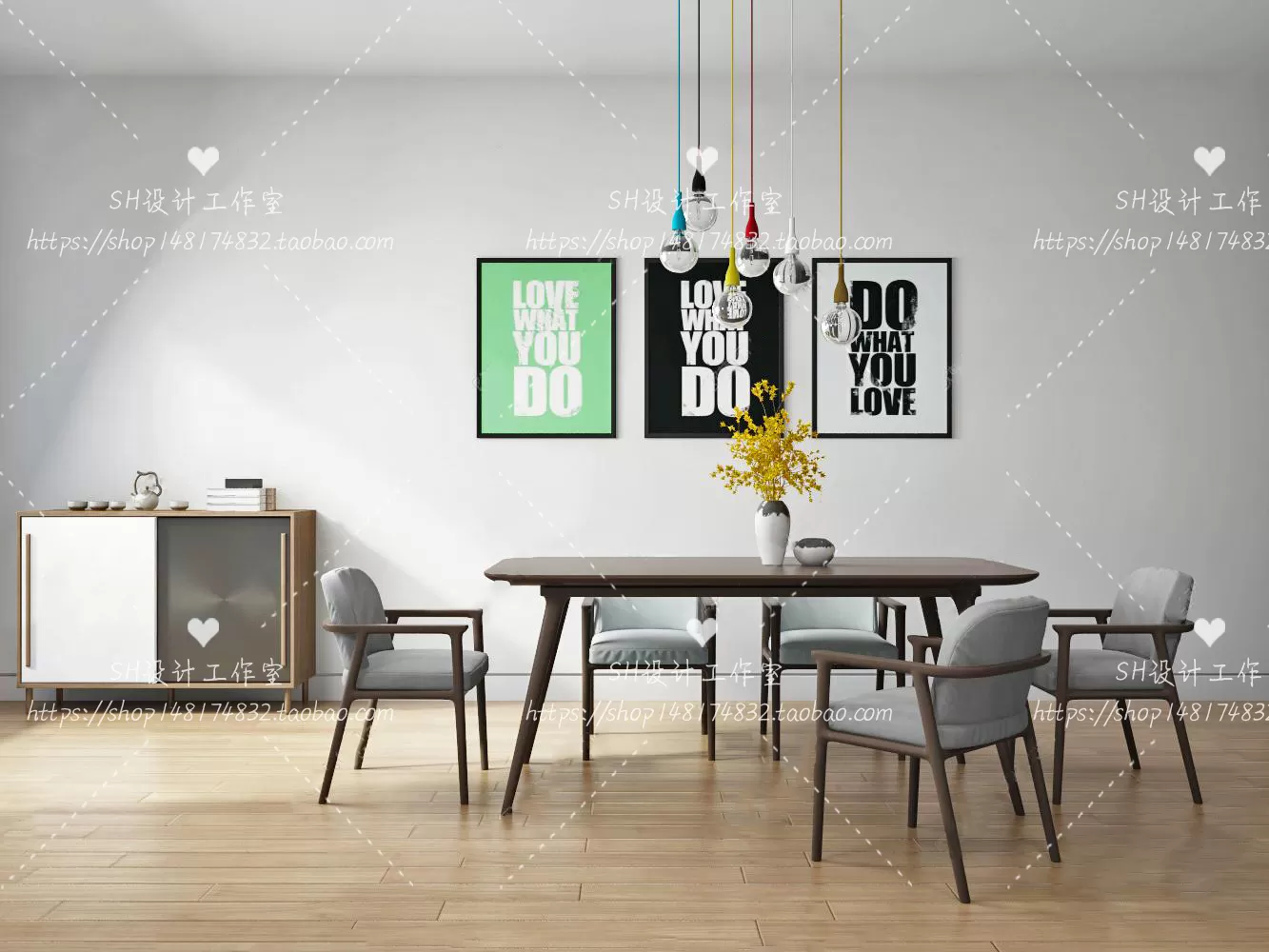 Table And Chairs – 3D Models – 0843