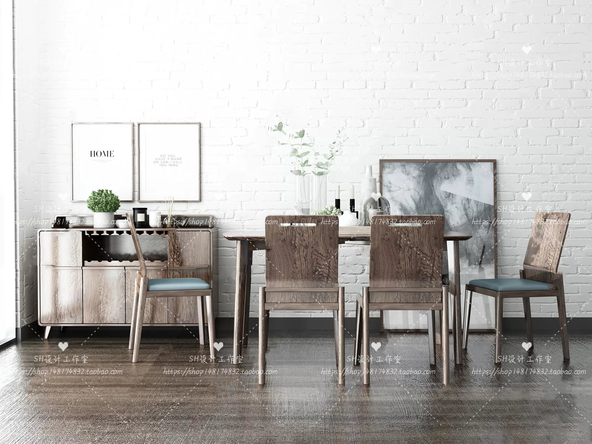 Table And Chairs – 3D Models – 0844