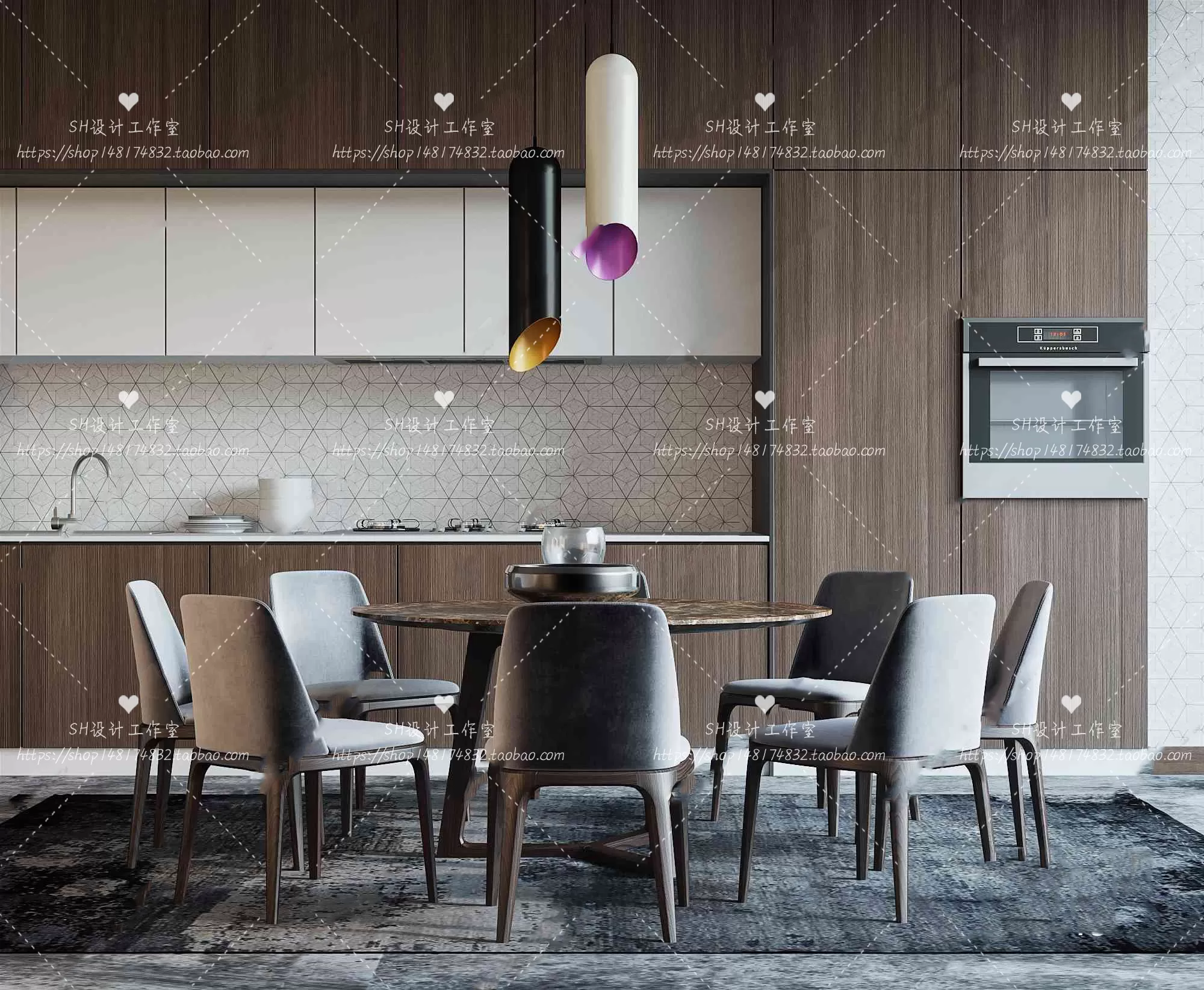 Table And Chairs – 3D Models – 0845