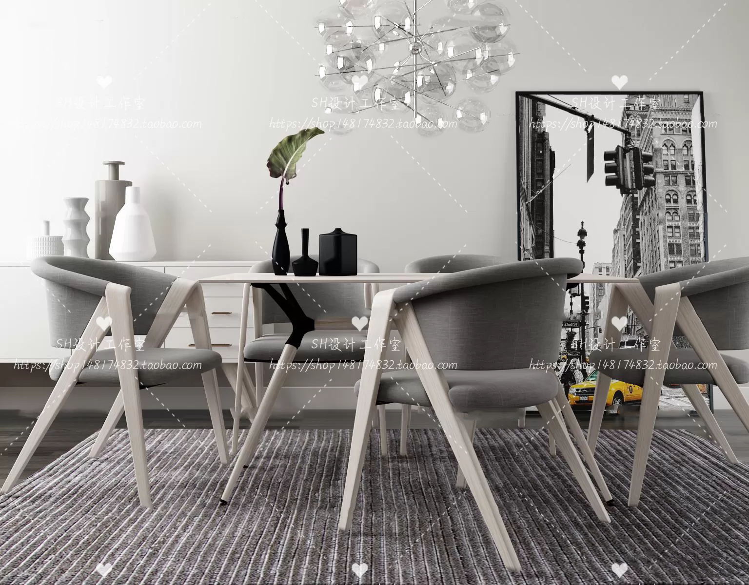 Table And Chairs – 3D Models – 0847