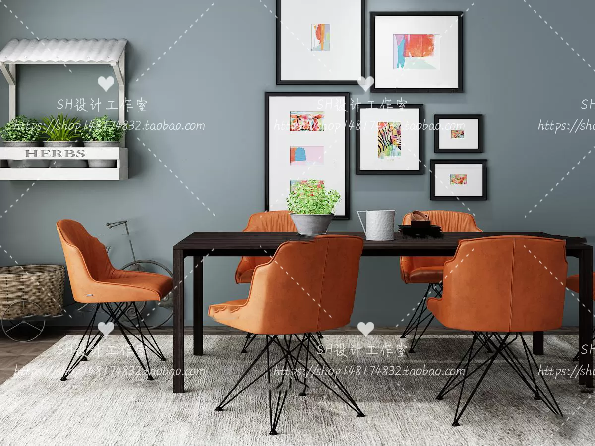 Table And Chairs – 3D Models – 0848