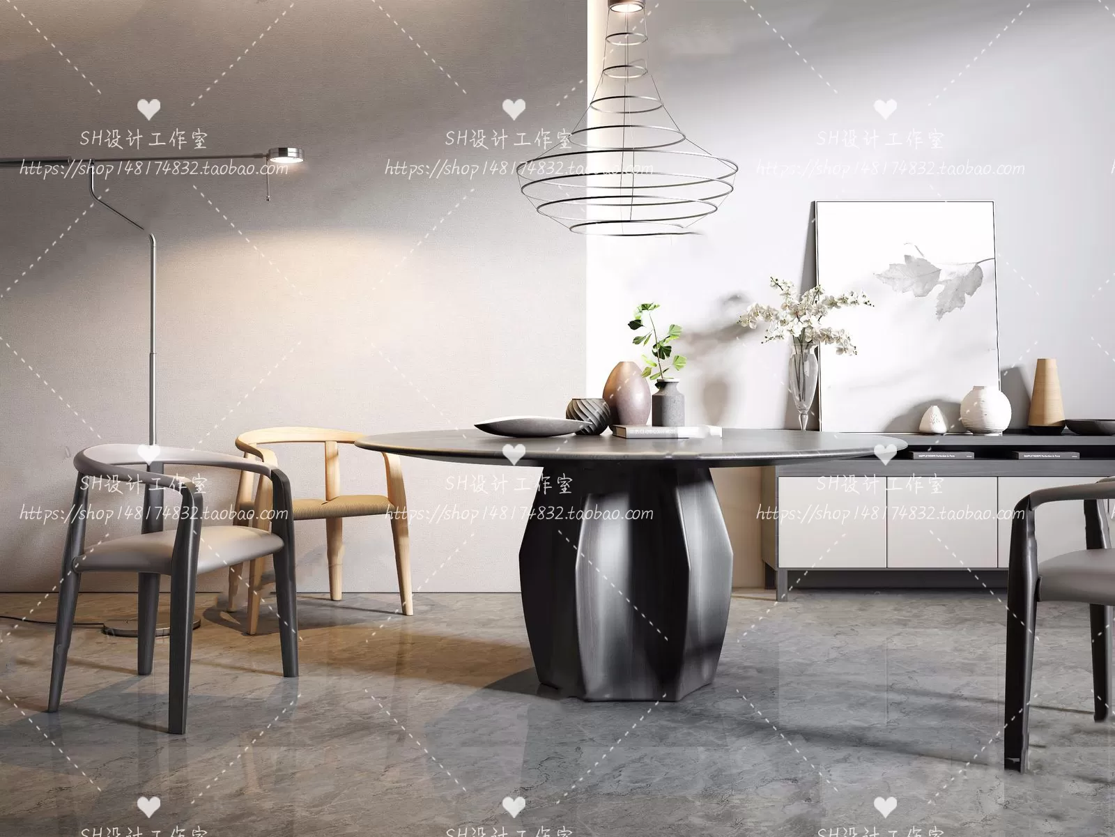 Table And Chairs – 3D Models – 0849