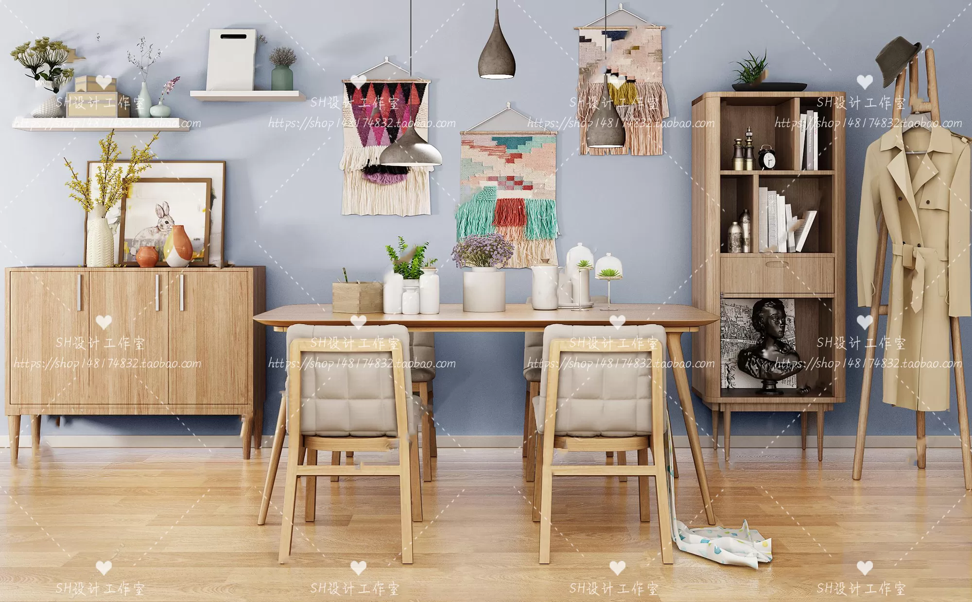 Table And Chairs – 3D Models – 0850