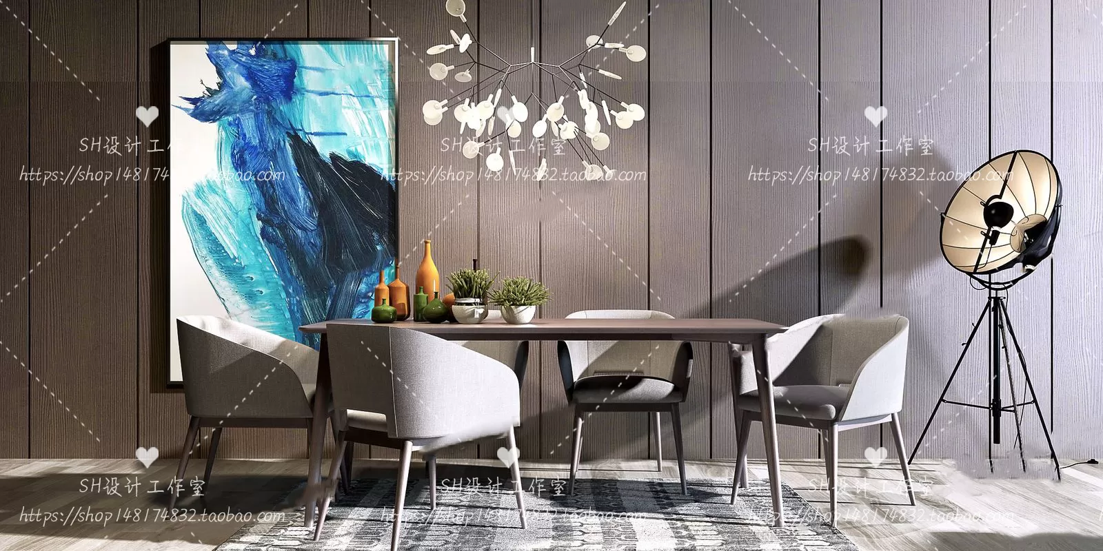 Table And Chairs – 3D Models – 0851