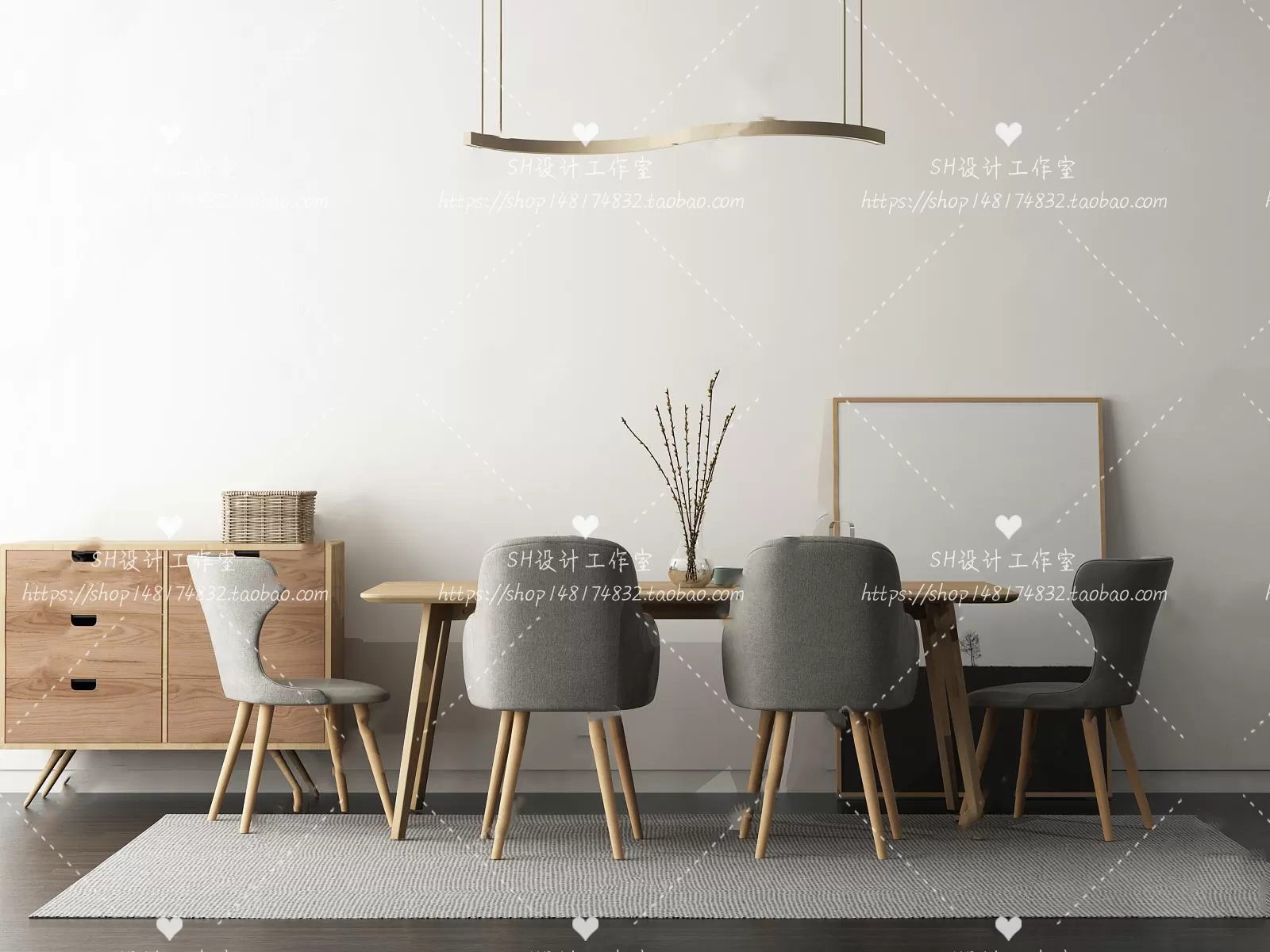 Table And Chairs – 3D Models – 0852