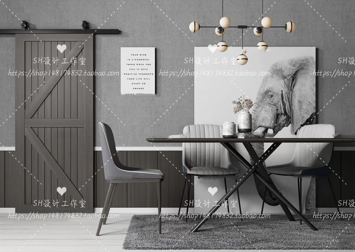 Table And Chairs – 3D Models – 0853