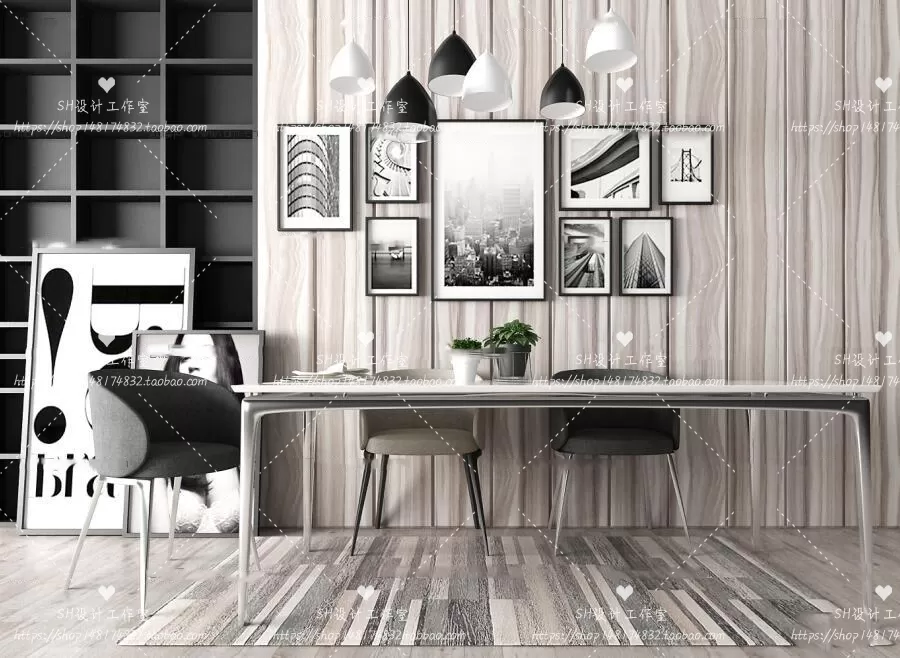 Table And Chairs – 3D Models – 0855