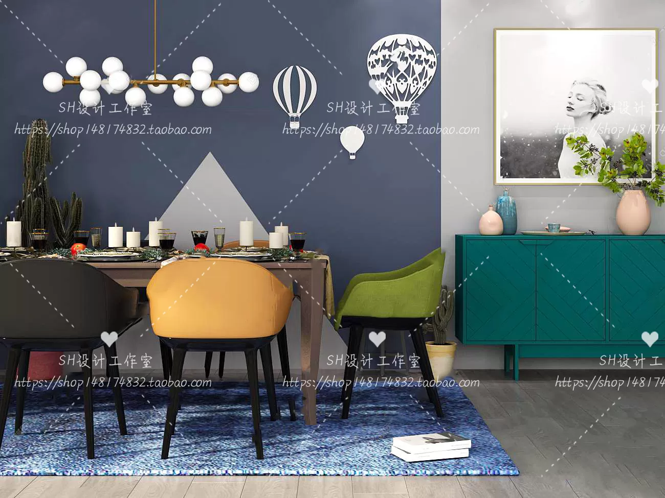 Table And Chairs – 3D Models – 0858