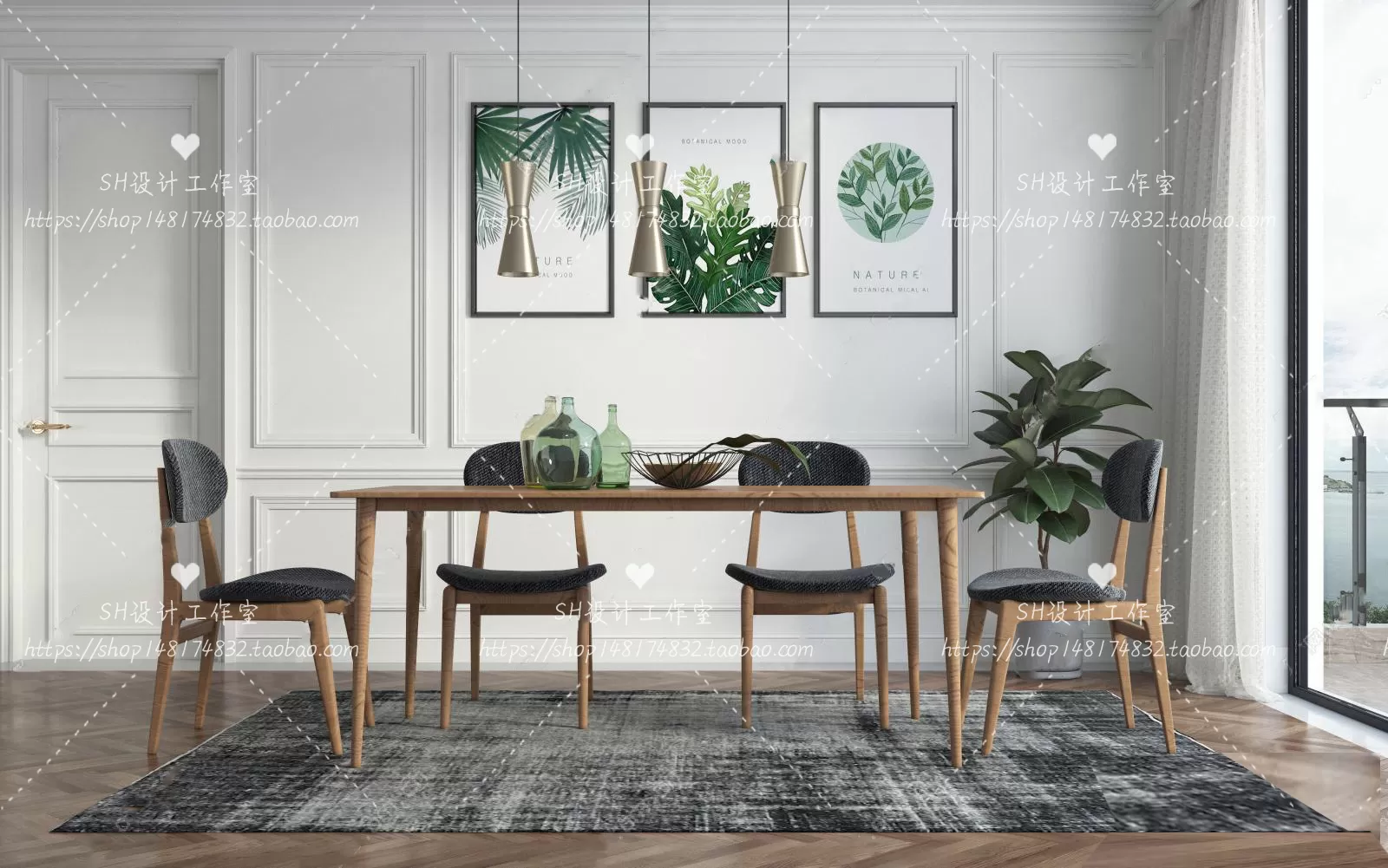 Table And Chairs – 3D Models – 0861