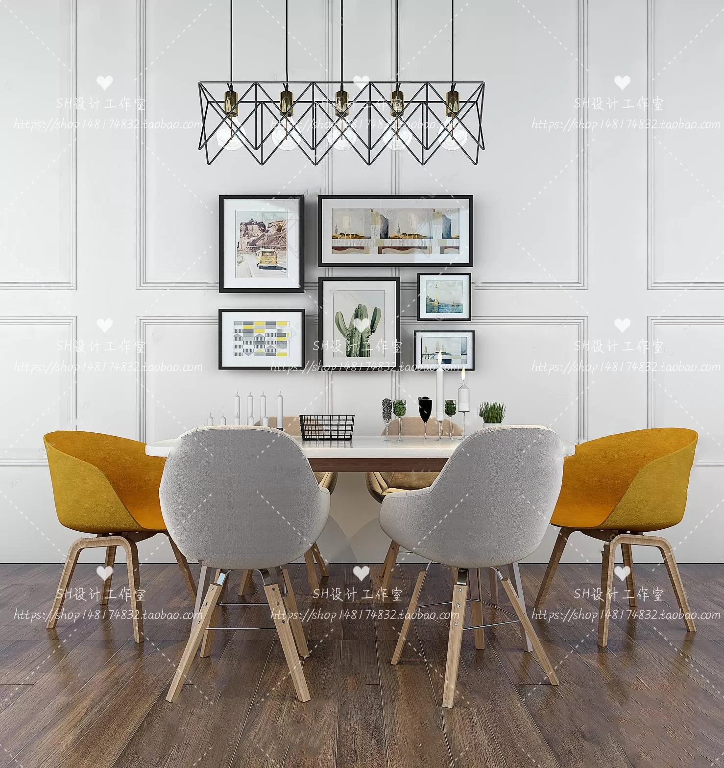 Table And Chairs – 3D Models – 0863