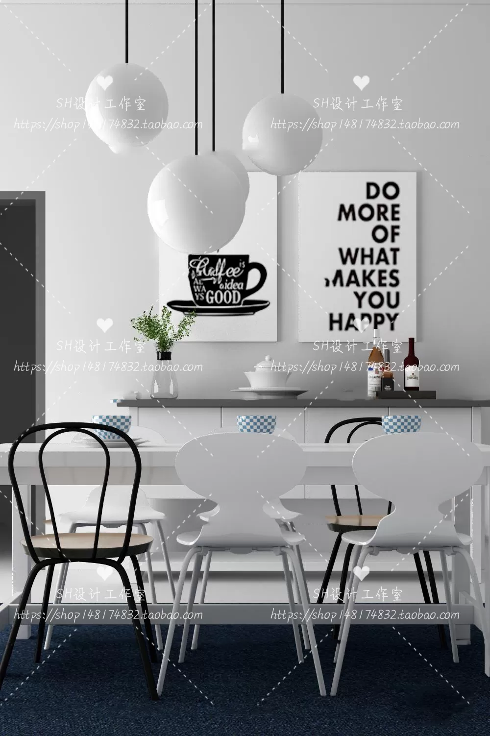 Table And Chairs – 3D Models – 0867