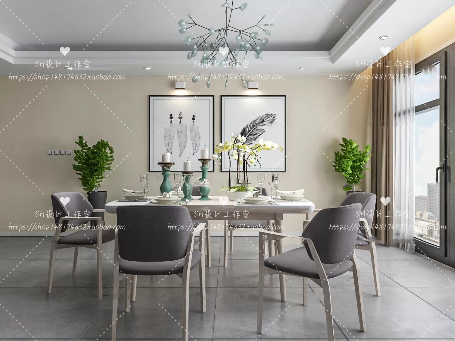 Table And Chairs – 3D Models – 0868