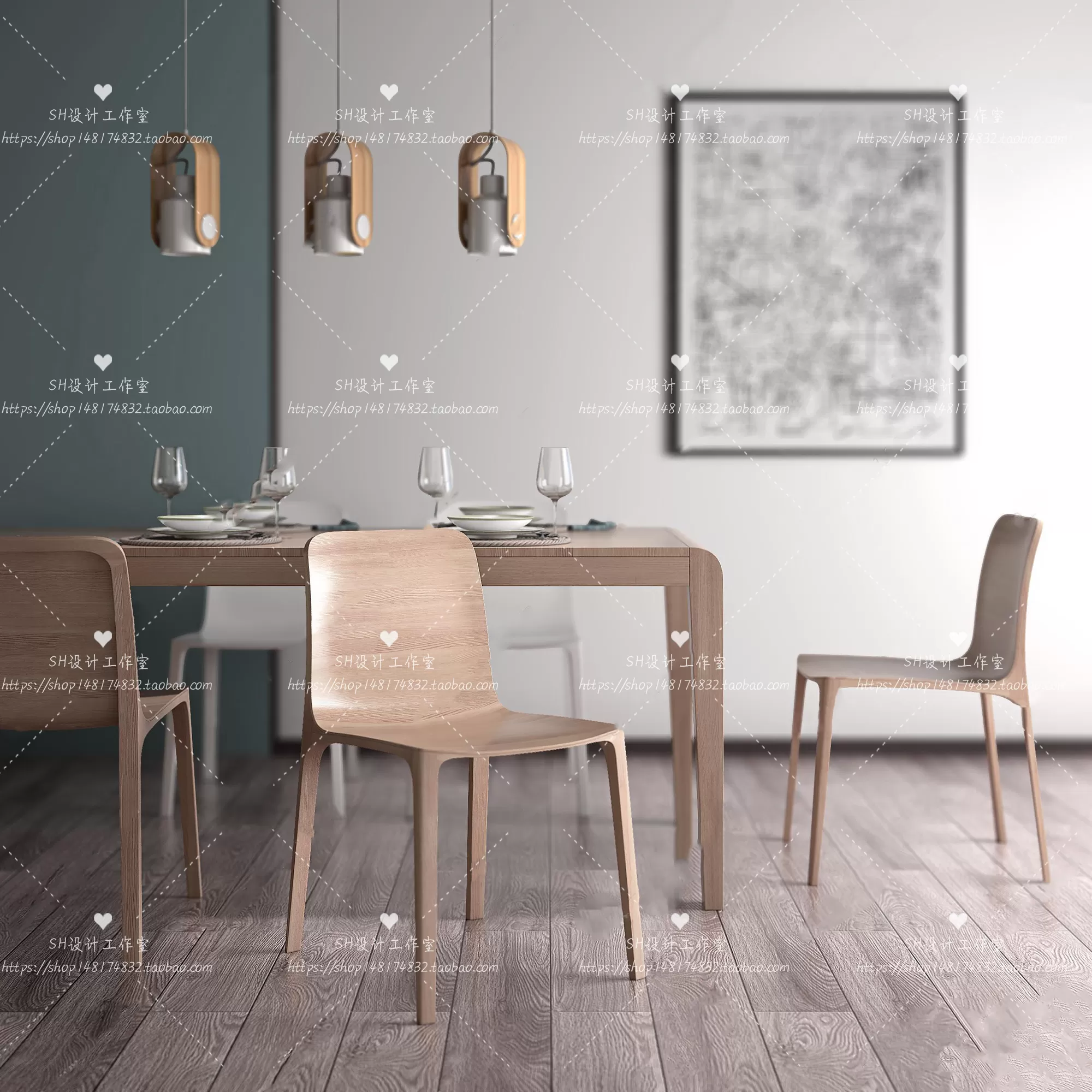 Table And Chairs – 3D Models – 0869