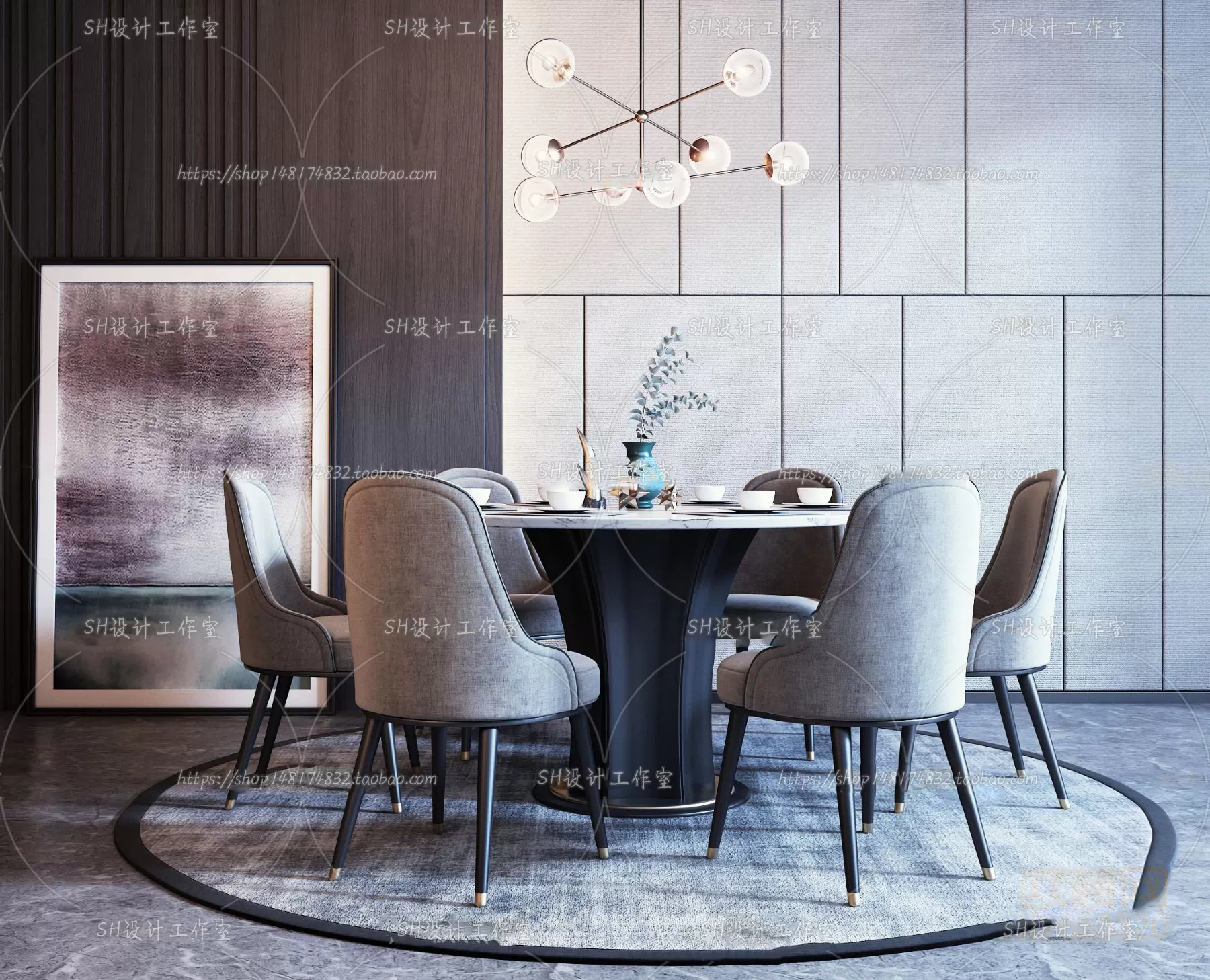 Table And Chairs – 3D Models – 0873