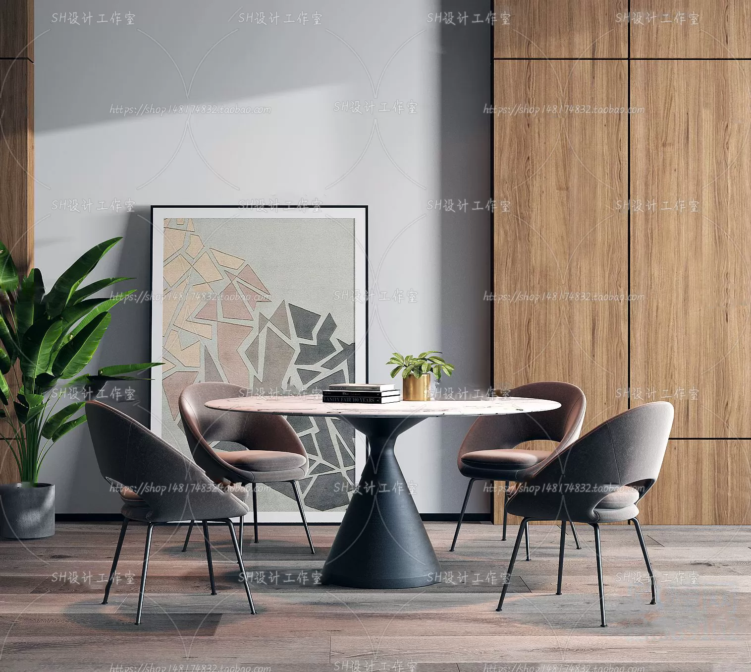 Table And Chairs – 3D Models – 0874