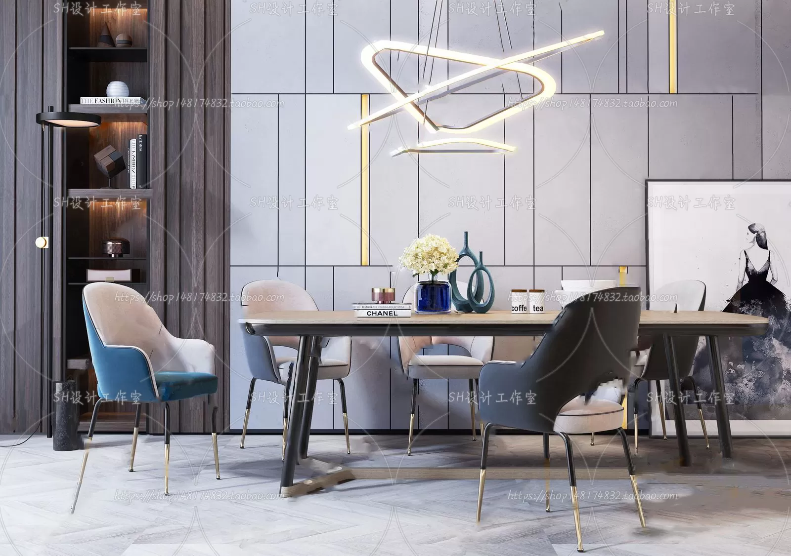 Table And Chairs – 3D Models – 0876