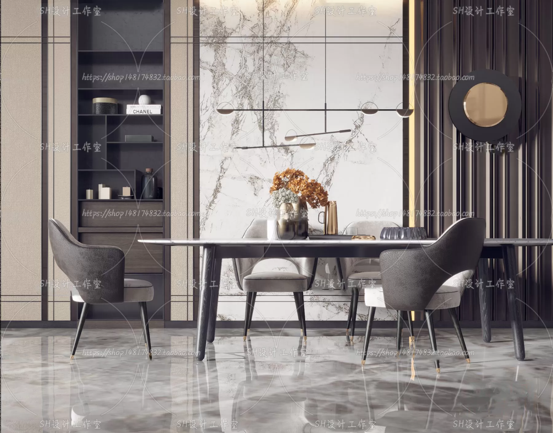 Table And Chairs – 3D Models – 0877