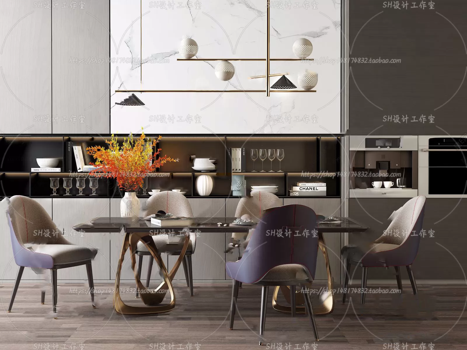 Table And Chairs – 3D Models – 0883