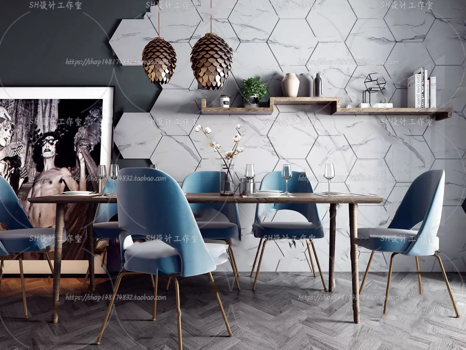 Table And Chairs – 3D Models – 0888