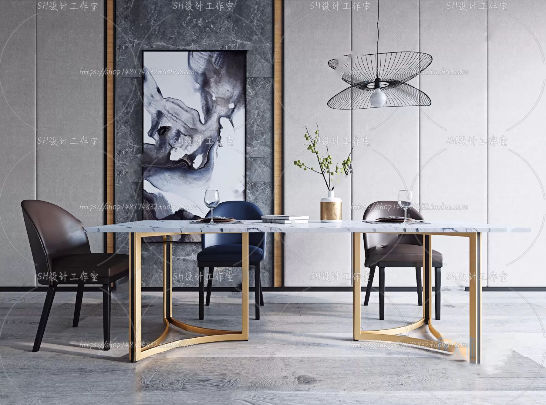 Table And Chairs – 3D Models – 0891