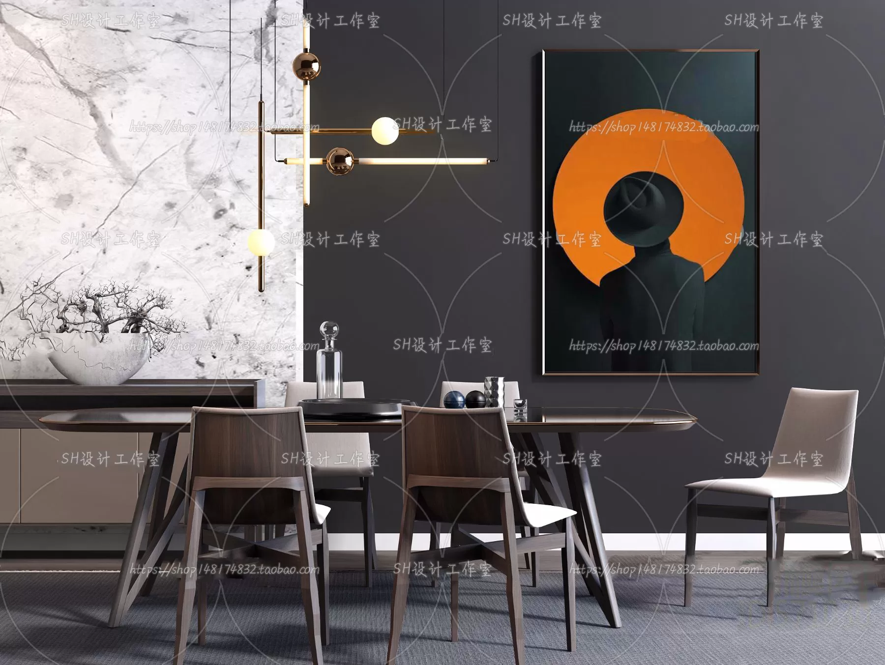 Table And Chairs – 3D Models – 0892