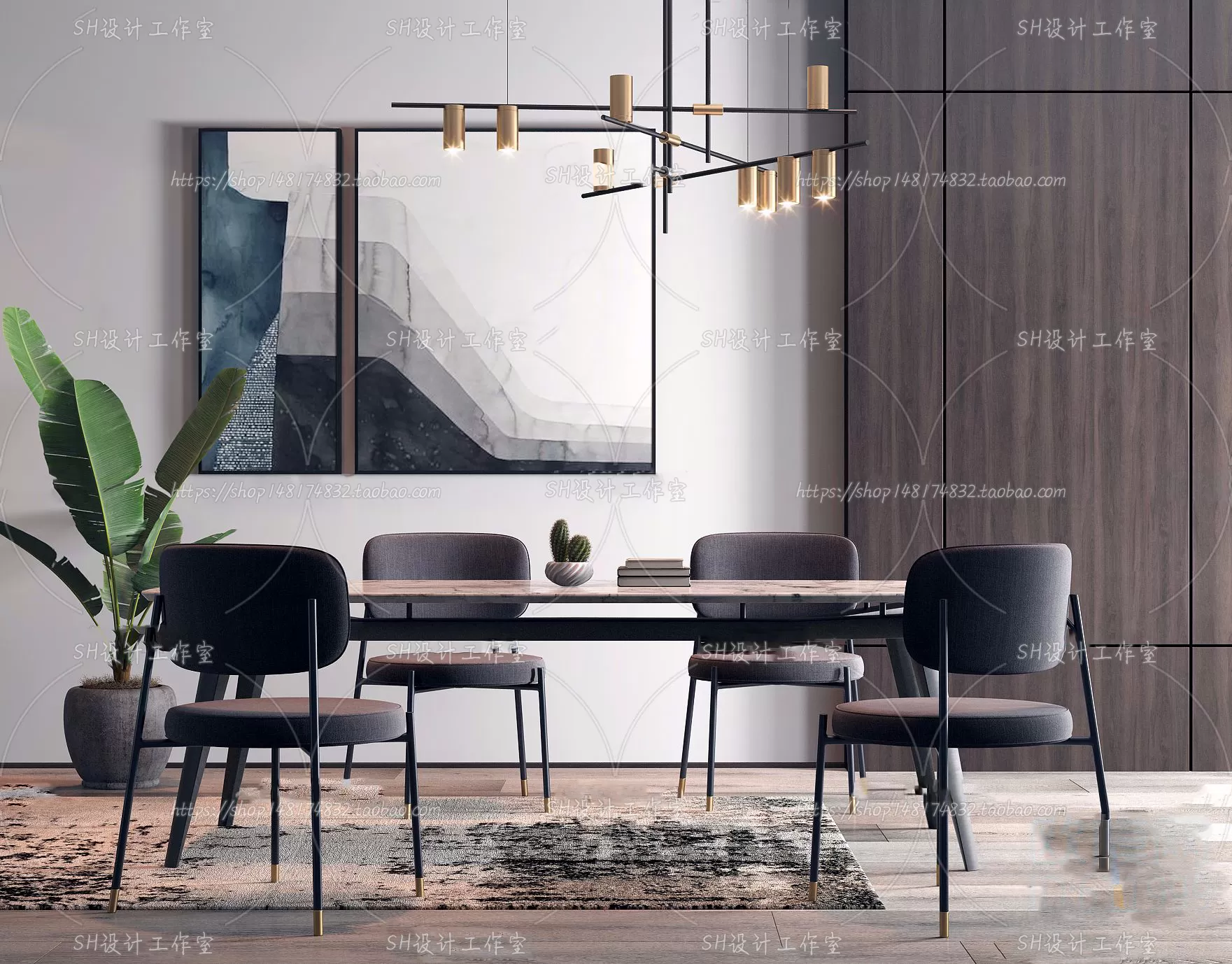 Table And Chairs – 3D Models – 0893