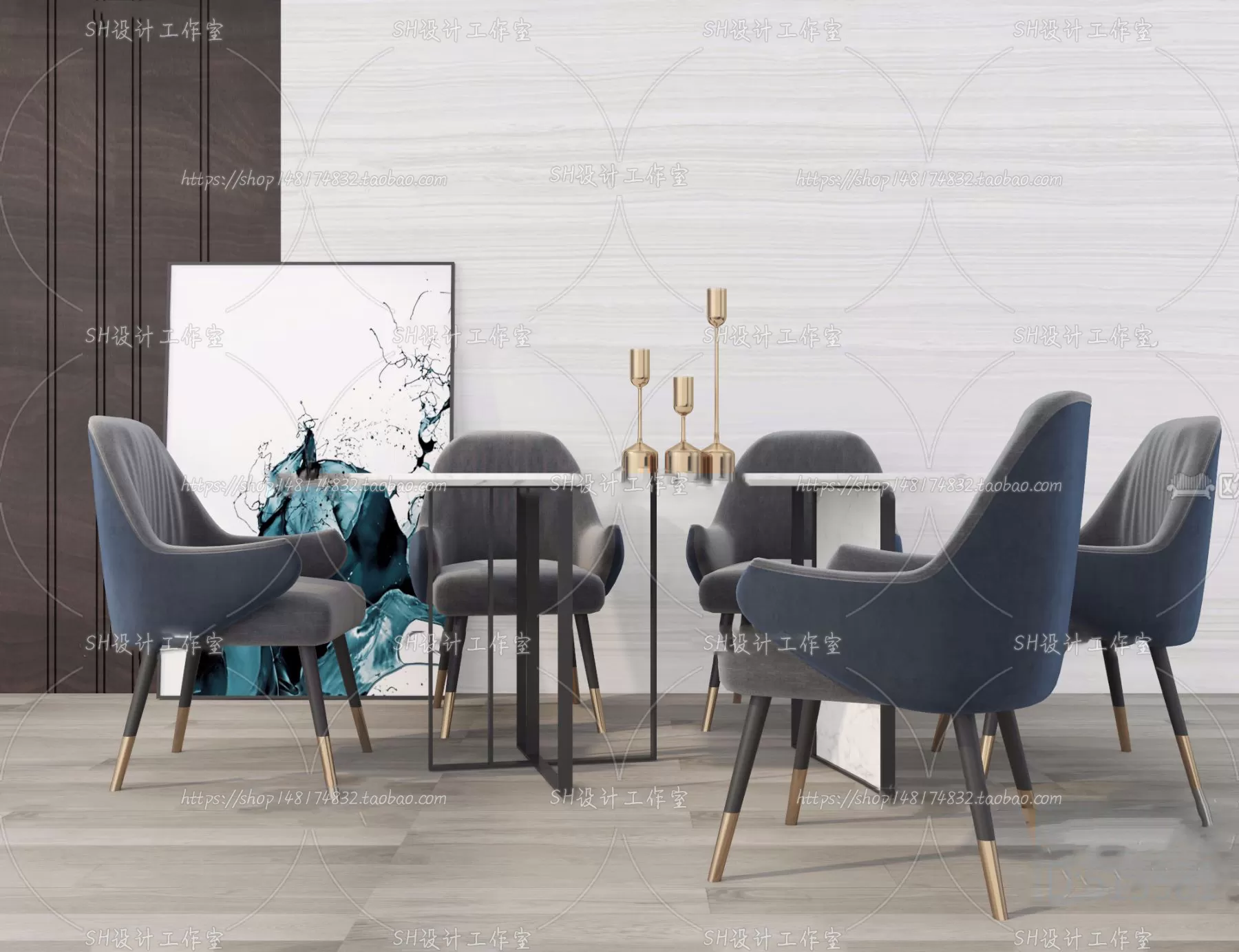 Table And Chairs – 3D Models – 0895