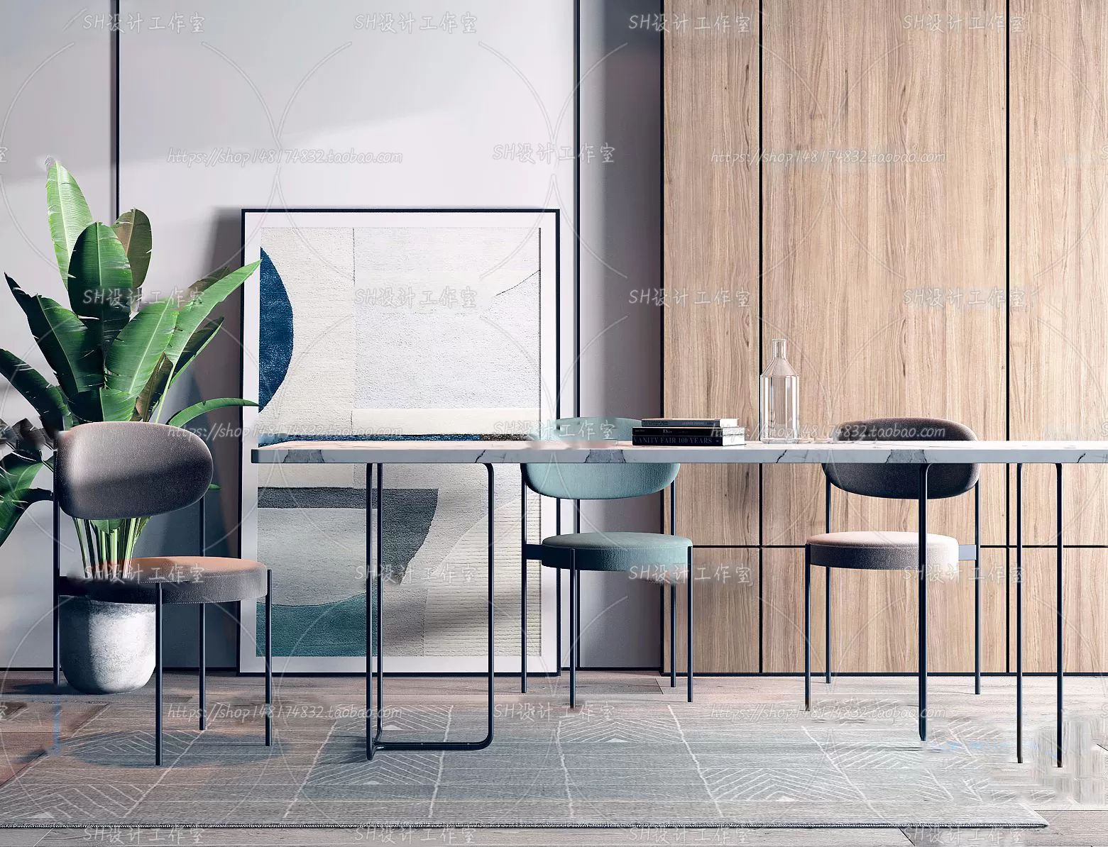 Table And Chairs – 3D Models – 0901