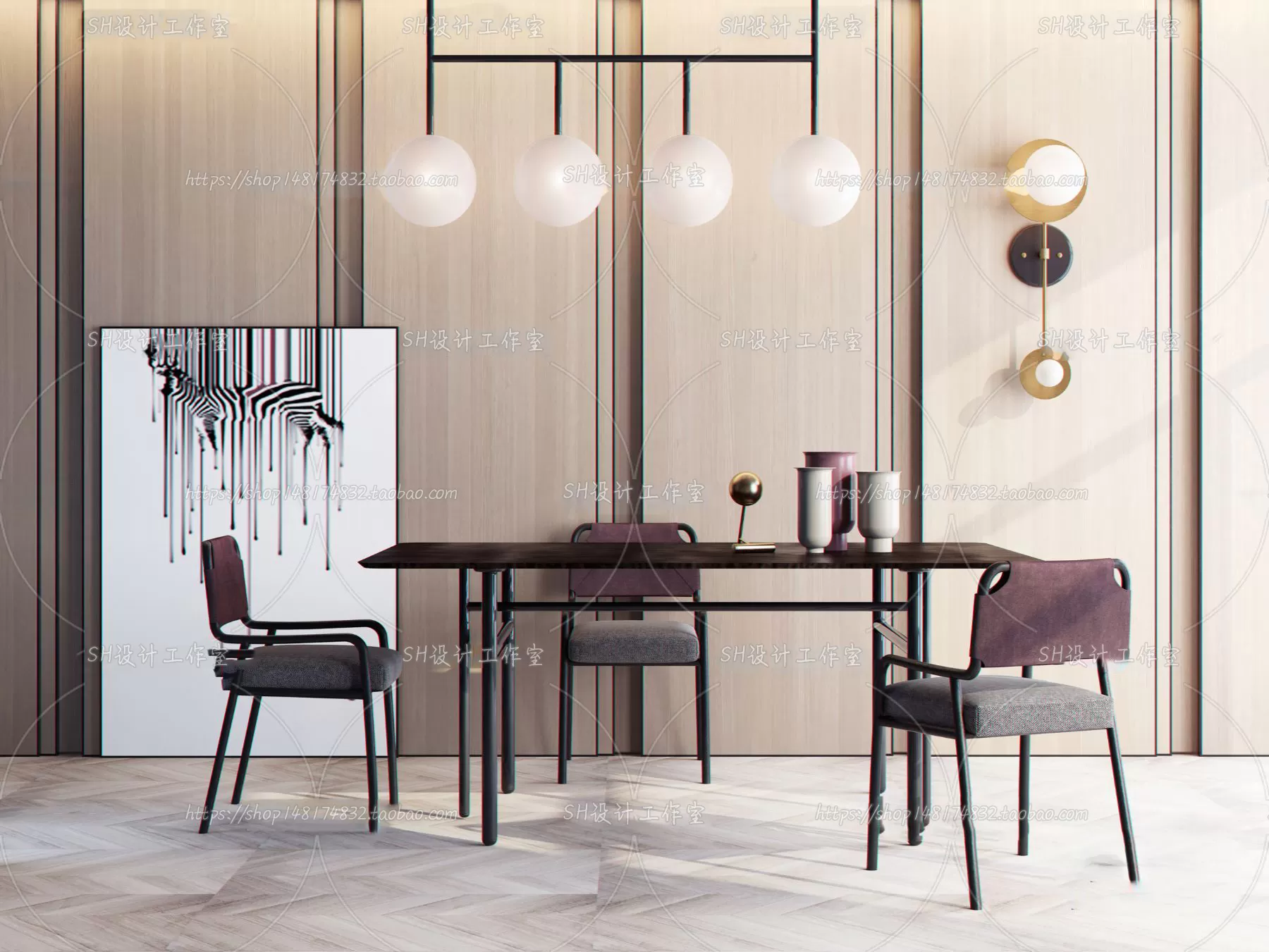 Table And Chairs – 3D Models – 0902