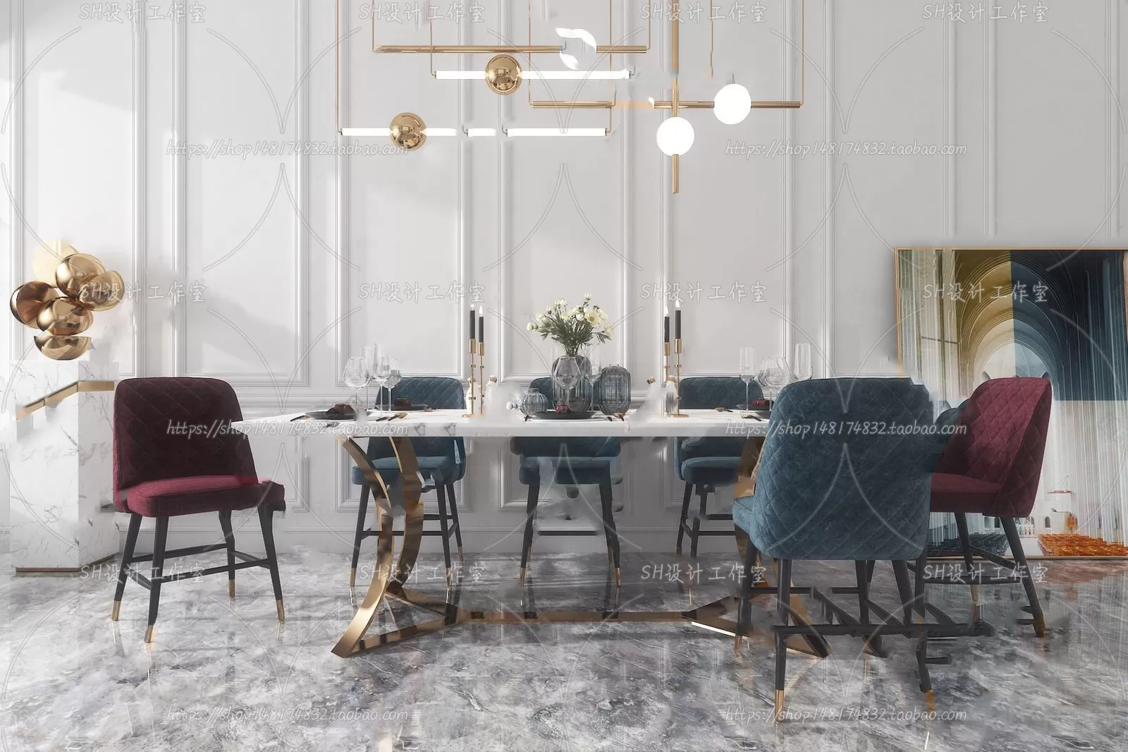 Table And Chairs – 3D Models – 0905