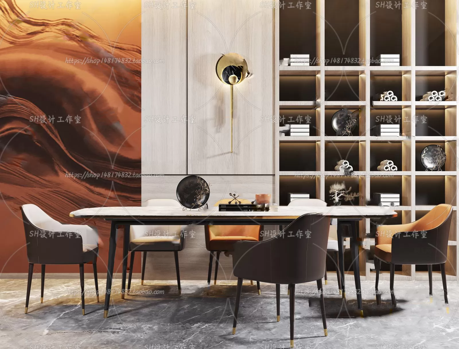 Table And Chairs – 3D Models – 0908