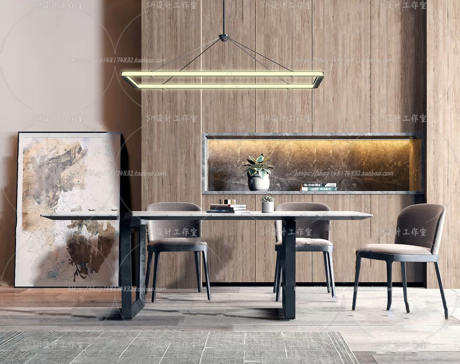 Table And Chairs – 3D Models – 0909