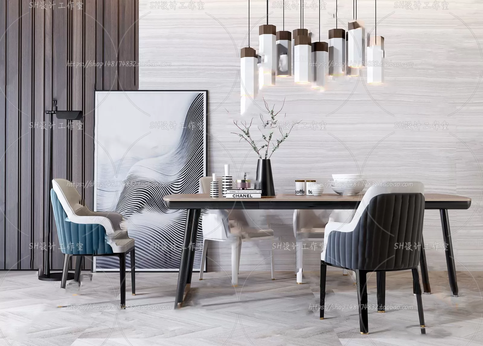 Table And Chairs – 3D Models – 0912