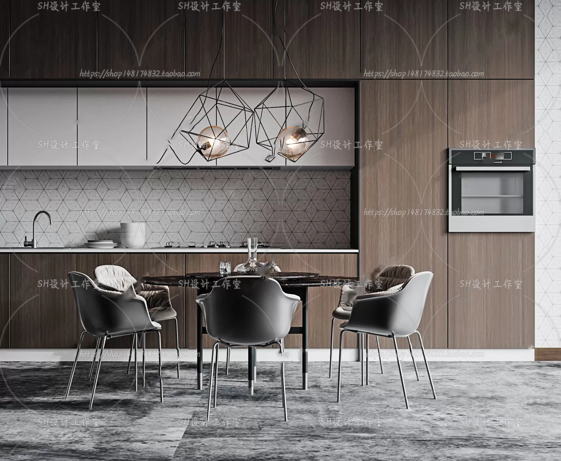 Table And Chairs – 3D Models – 0916