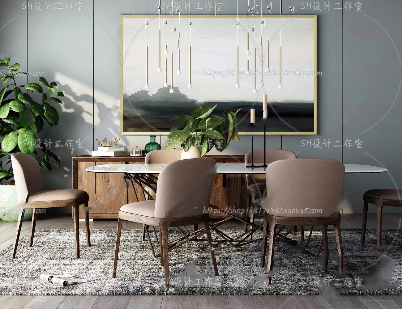 Table And Chairs – 3D Models – 0918