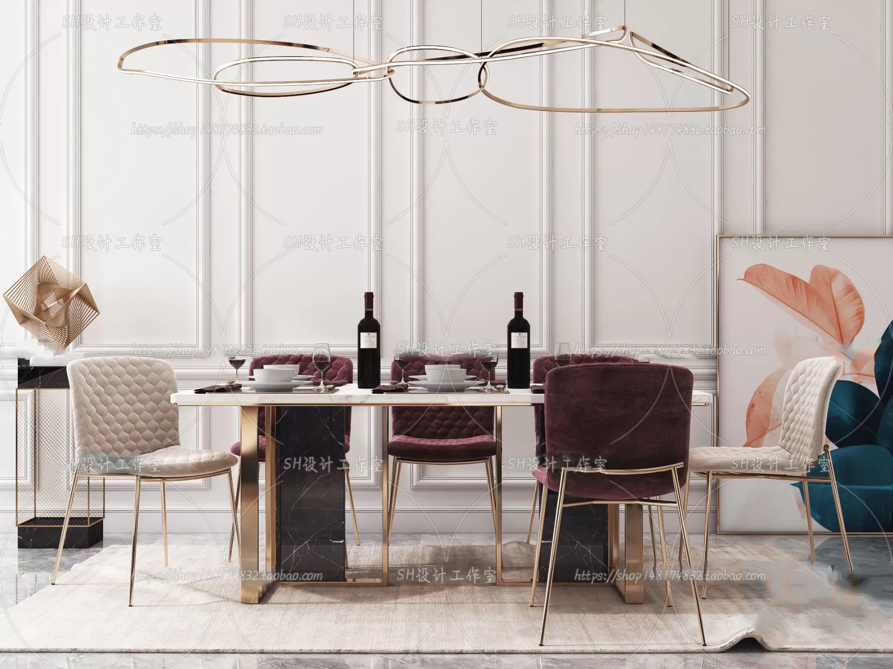 Table And Chairs – 3D Models – 0919