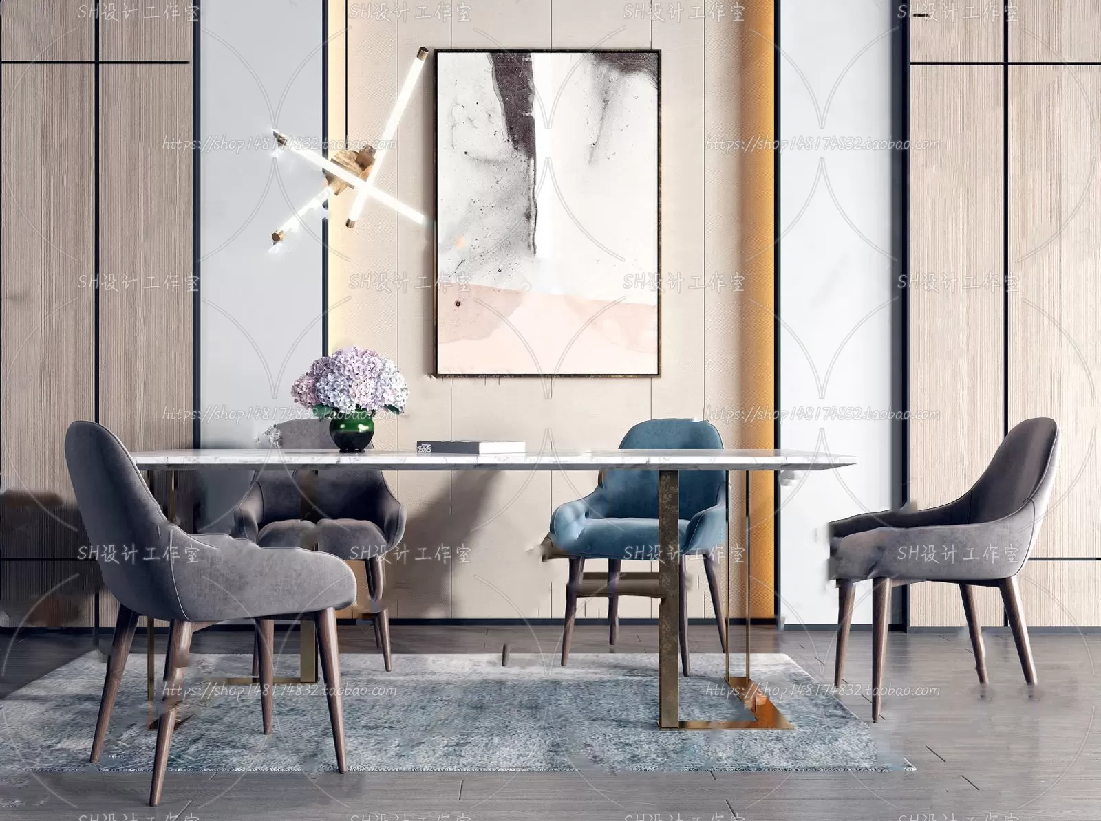 Table And Chairs – 3D Models – 0923