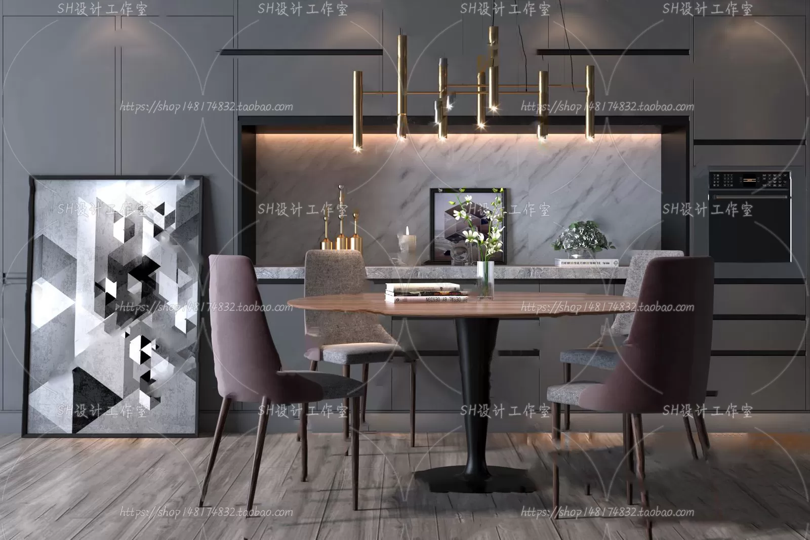 Table And Chairs – 3D Models – 0924