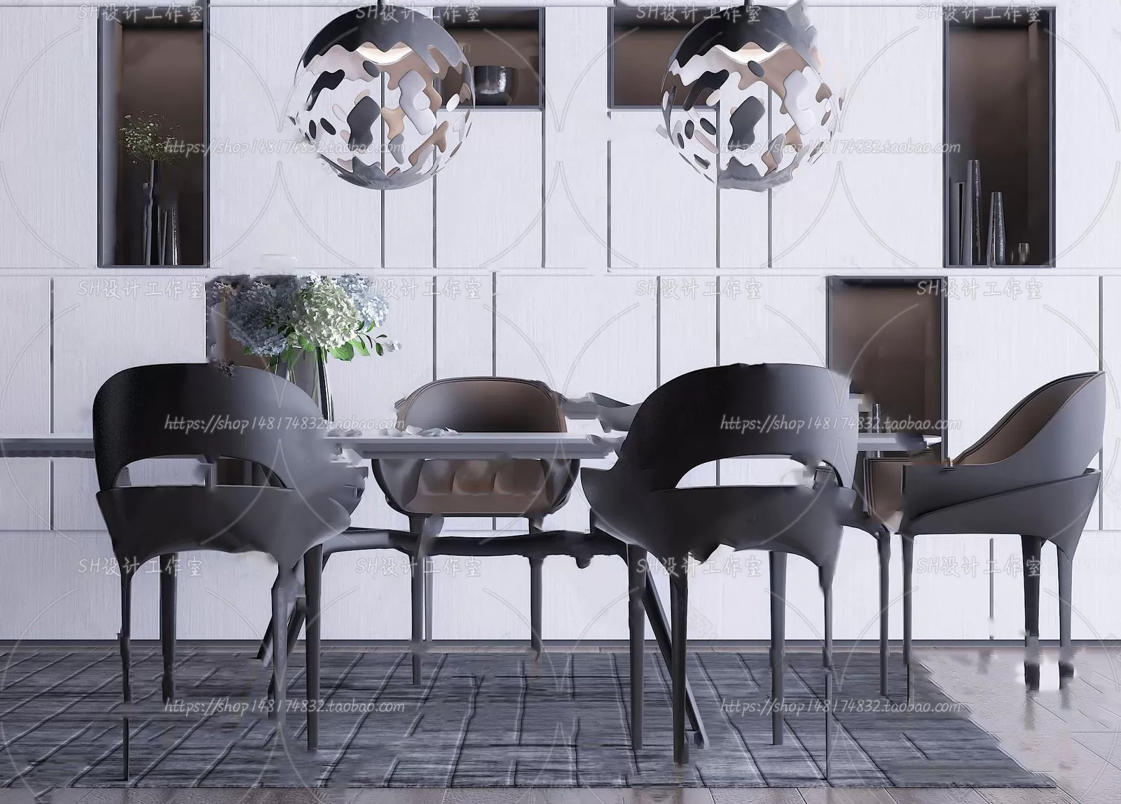 Table And Chairs – 3D Models – 0925