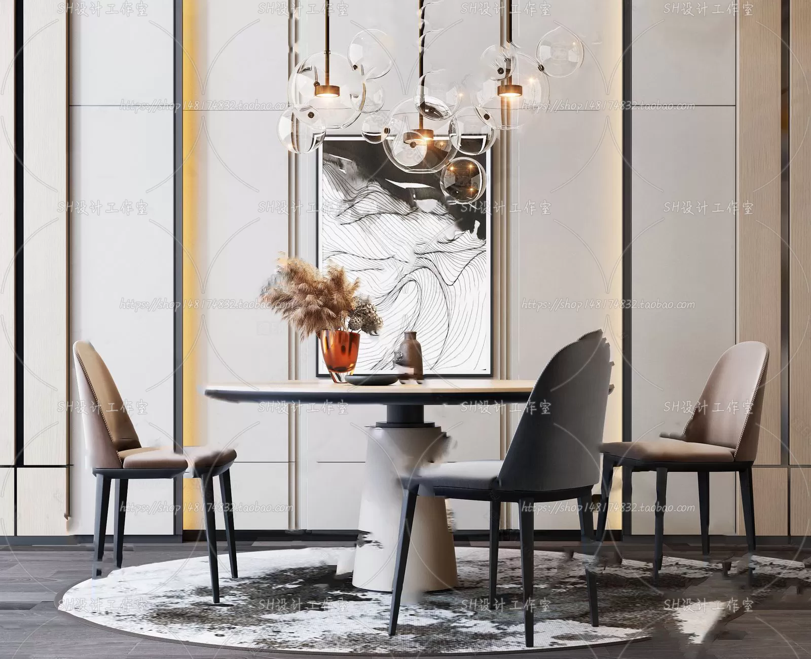 Table And Chairs – 3D Models – 0927