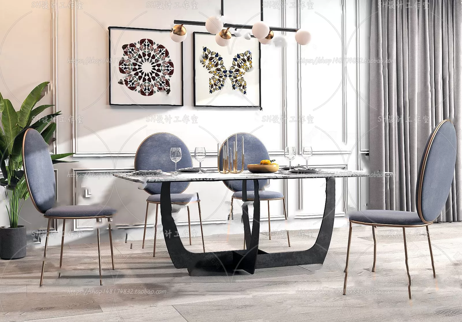 Table And Chairs – 3D Models – 0931