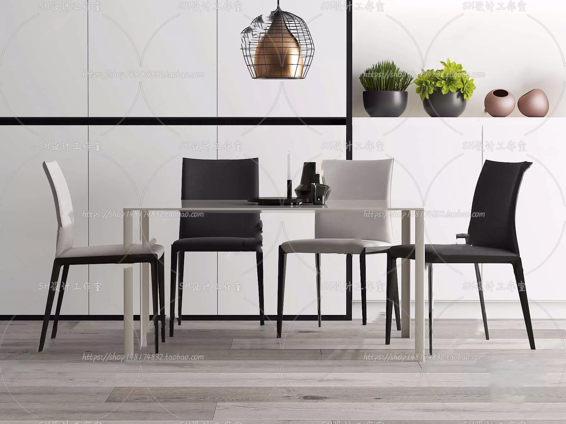 Table And Chairs – 3D Models – 0934