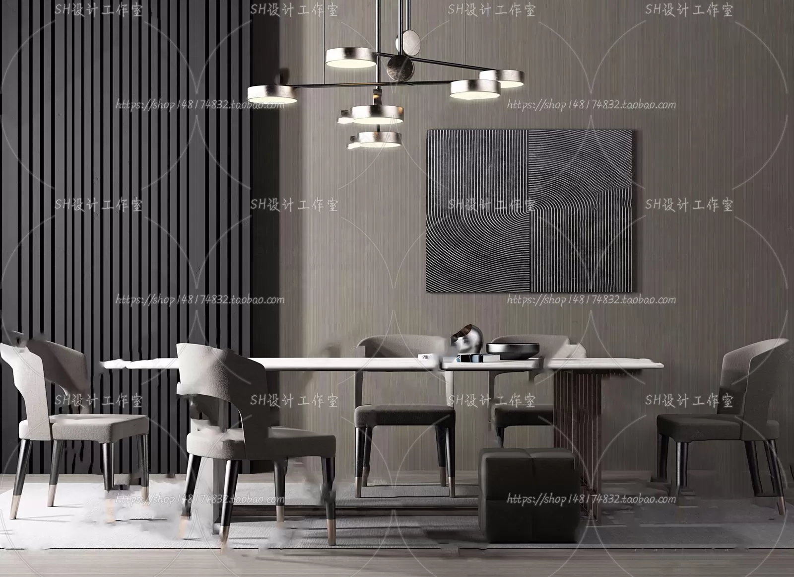 Table And Chairs – 3D Models – 0936