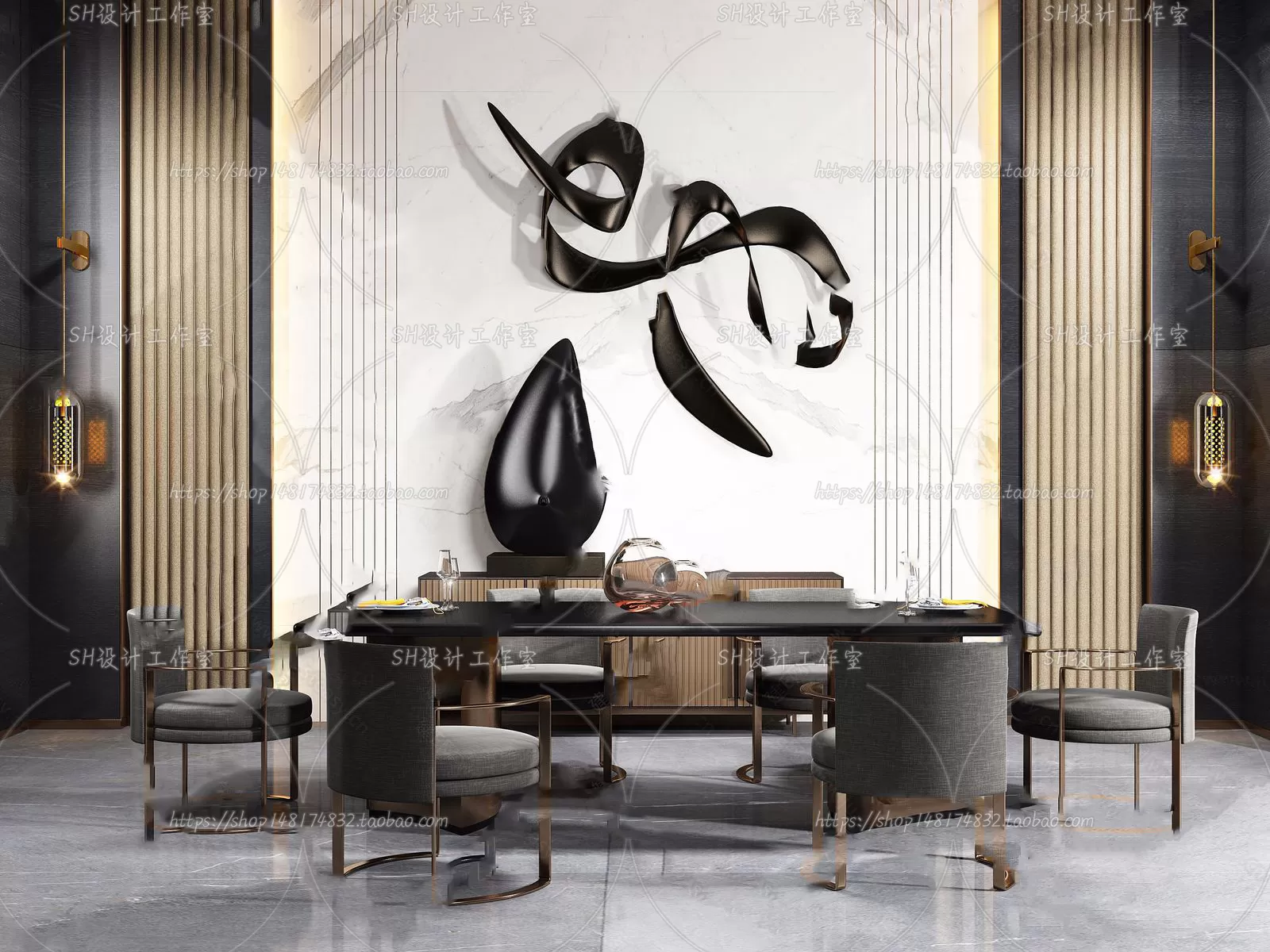 Table And Chairs – 3D Models – 0937