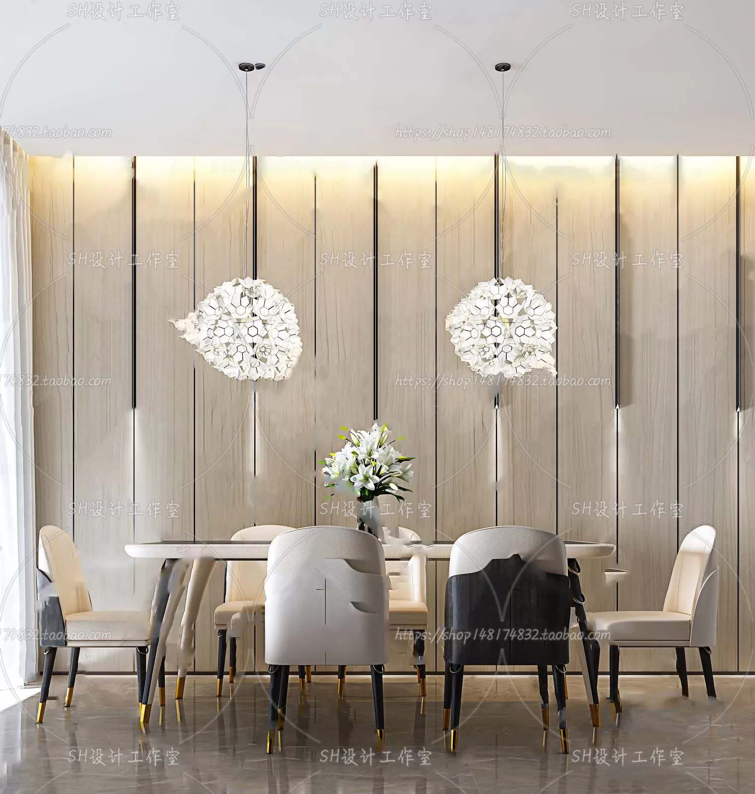 Table And Chairs – 3D Models – 0939