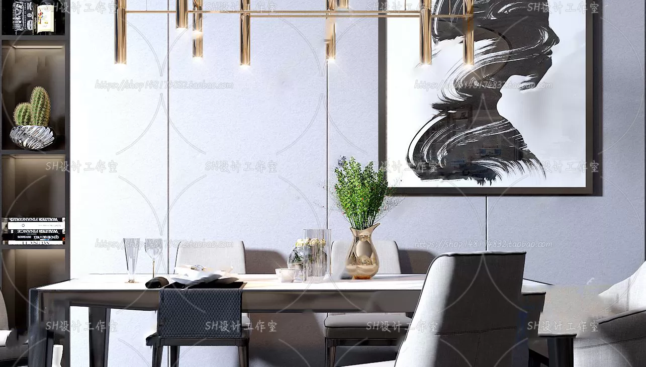 Table And Chairs – 3D Models – 0943